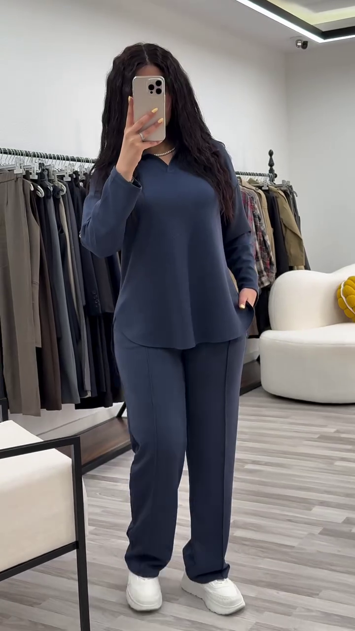 💙 Effortless Cool: Navy Minimal Co-Ord Set