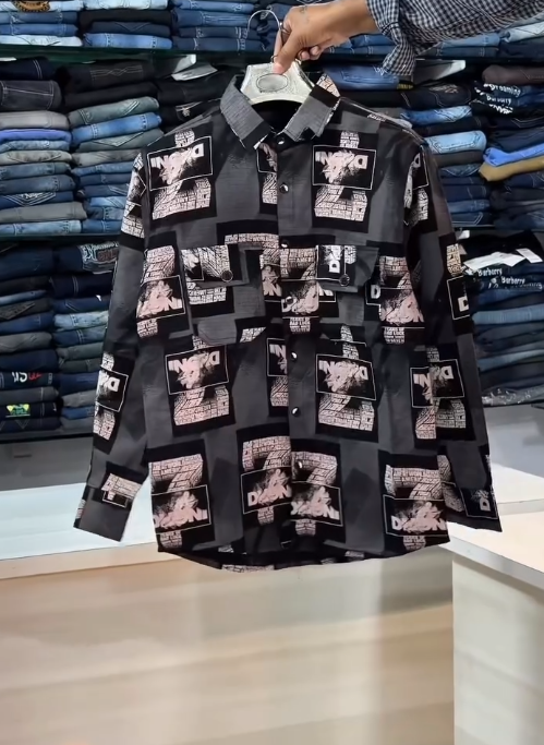 🔥 Bold Urban Edge: Abstract Print Statement Shirt