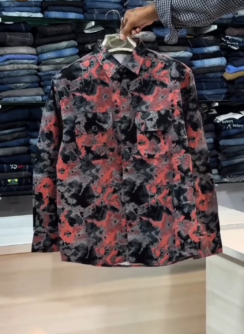 🔥 Bold Urban Edge: Abstract Print Statement Shirt