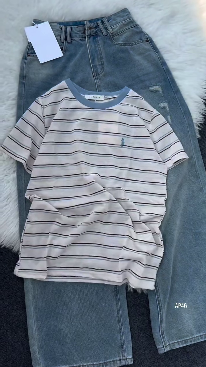 👕 Classic Stripes, Modern Comfort: Everyday Essential Tees