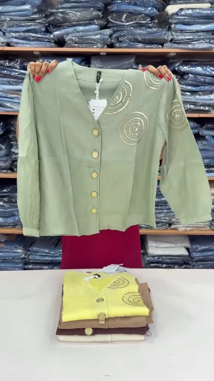 Chic & Feminine – Pink Embroidered Button-Down Top