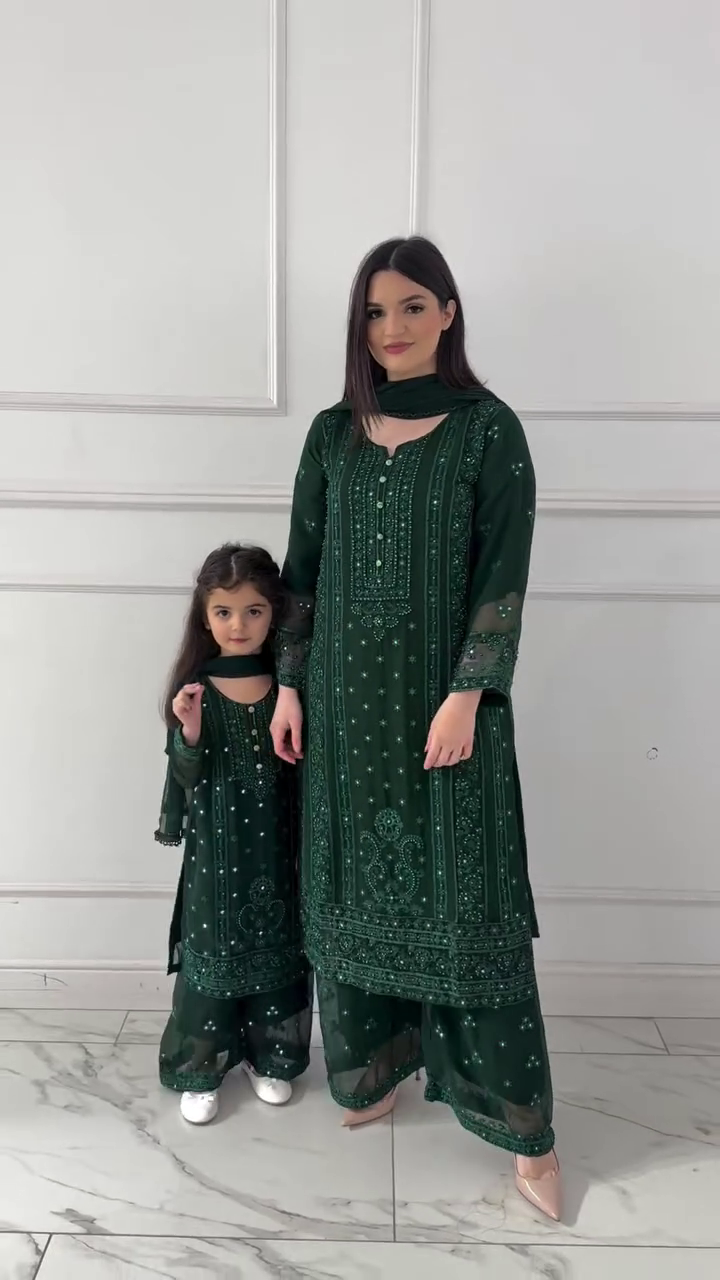 Elegant Chiffon Mummy & Me Outfits – Perfectly Matching Styles for Moms and Kids