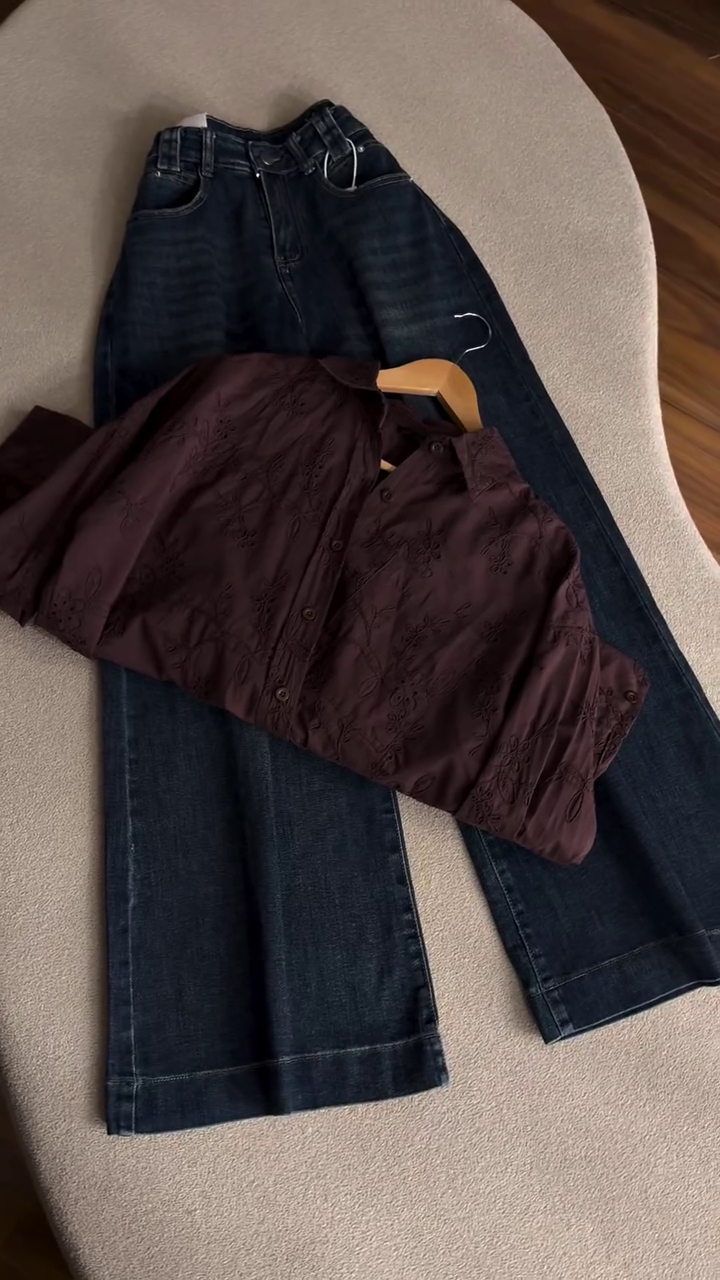 “Effortless Style: How an Embroidered Button-Down Shirt Transforms Your Denim Look”