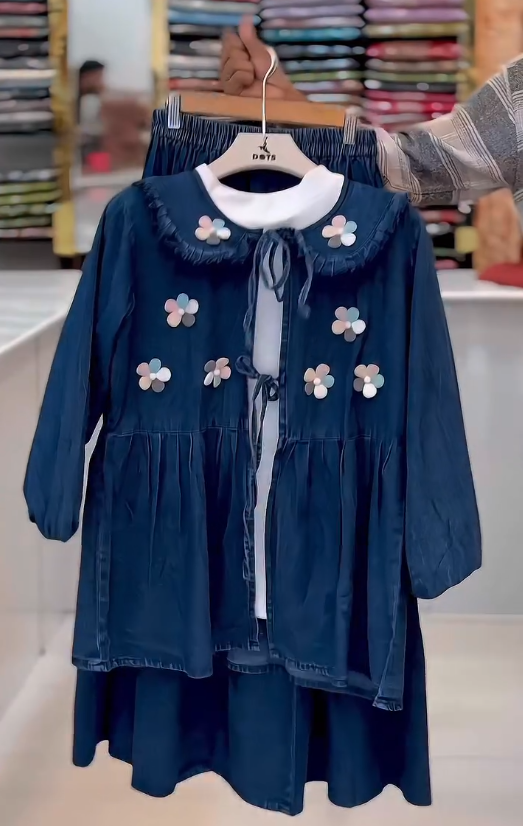 “Double Denim Done Right: Styling a Denim Skirt and Top Set”
