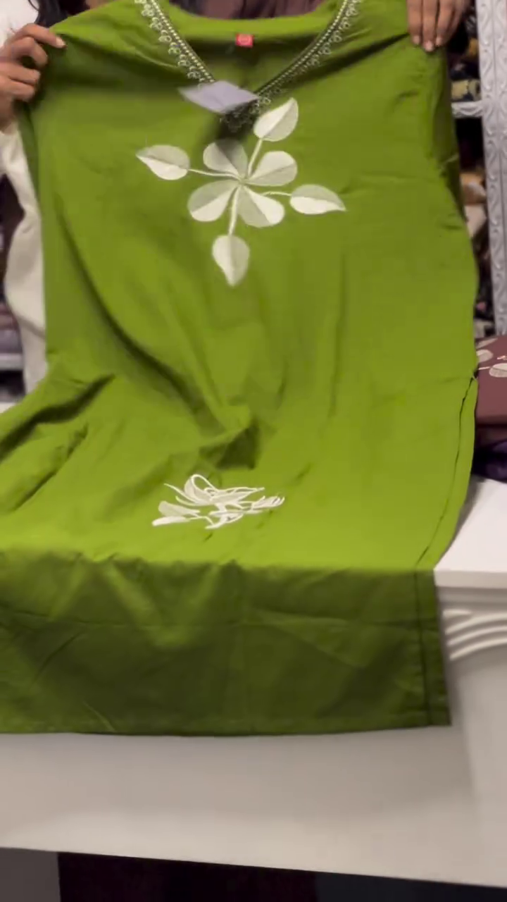 “Elegant Comfort: Green Embroidered Cotton Kurta Set”
