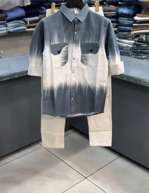 Rugged Meets Refined: Striped Utility Shirt & Denim Combo for Effortless Style ⚡