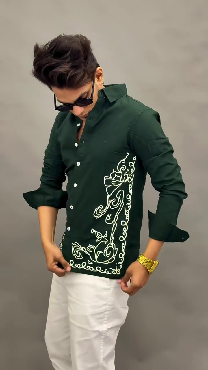 Elite Vibes Only: Statement Green Shirt for Bold, Confident Style 💚