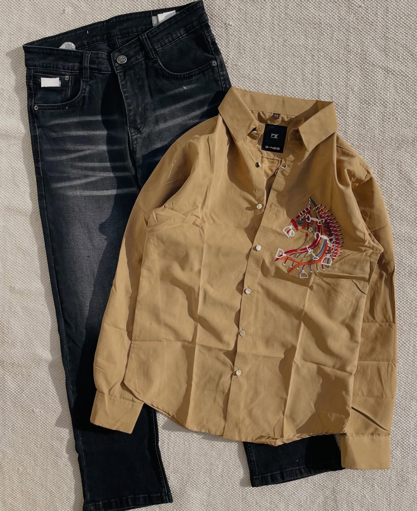 Refined Contrast: Premium Brown Shirt & White Trouser Combo for Effortless Class 🤎✨