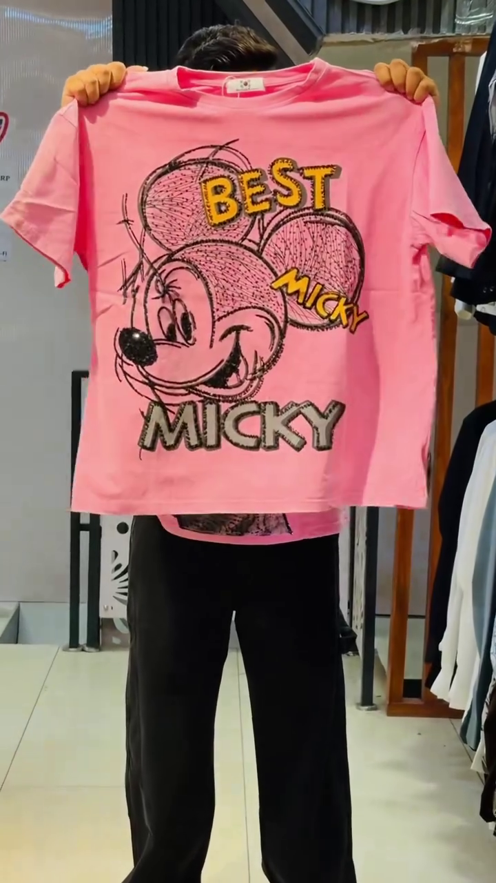 Designer Mickey Mouse Scribble Art T-Shirt – Iconic Character, Artistic Edge