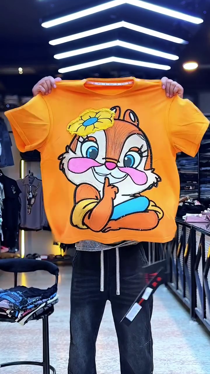 Women’s Orange Clarice Graphic T-Shirt – Bold Color, Playful Charm