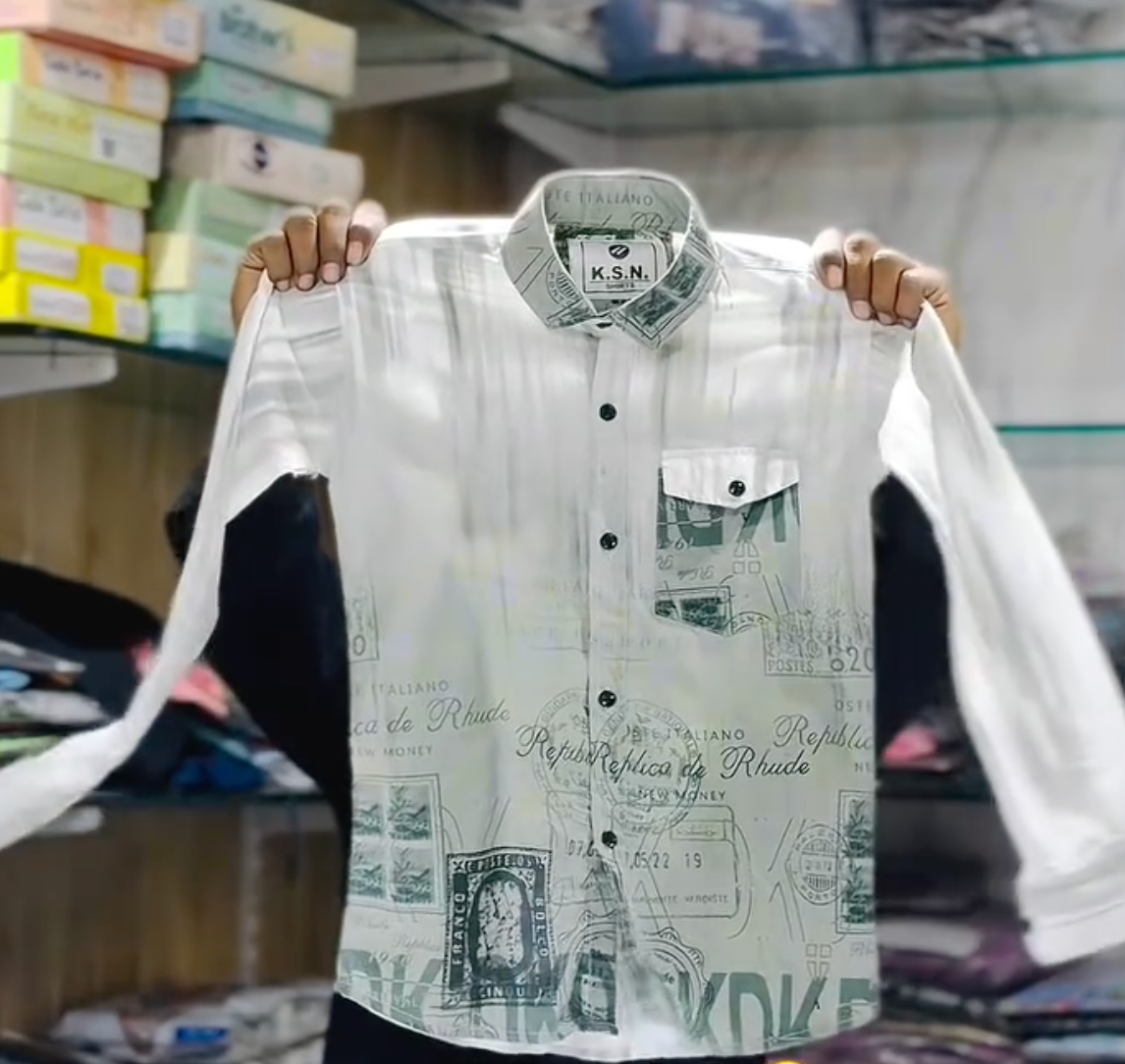 New Premium Designer Acid Wash Shirt – Trendy Street Style at Just ₹99!