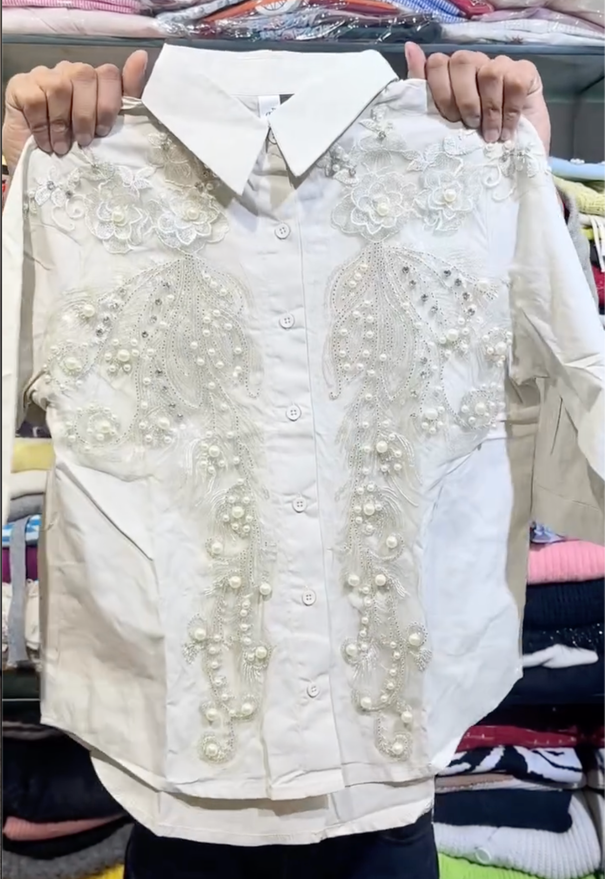 ✨ Glam Up Your Look – Heavy Embellished Button-Down Blouse @ Just ₹99! ✨