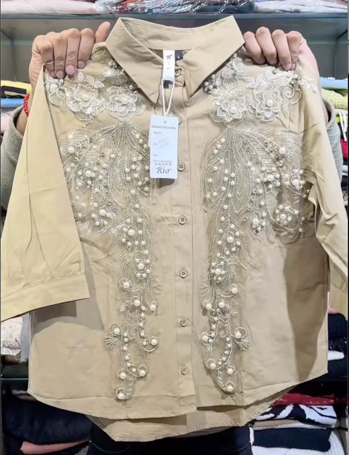 ✨ Glam Up Your Look – Heavy Embellished Button-Down Blouse @ Just ₹99! ✨