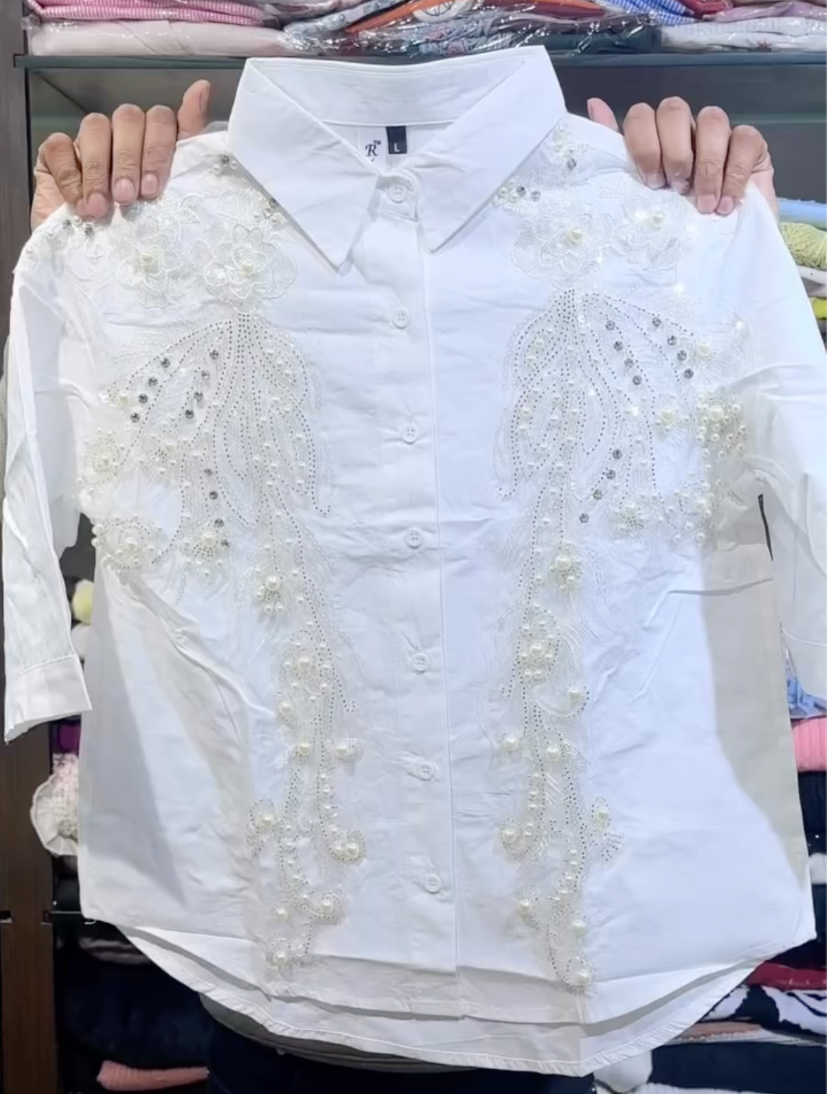 ✨ Glam Up Your Look – Heavy Embellished Button-Down Blouse @ Just ₹99! ✨