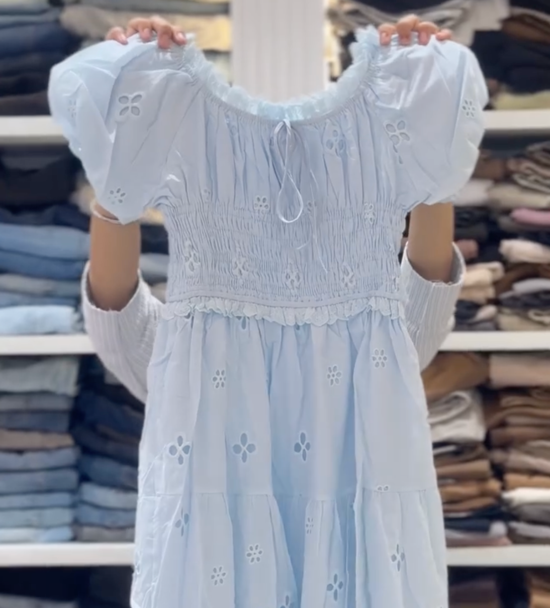 💙 Elegant & Feminine – Light Blue Embroidered Dress @ Just ₹99! ✨