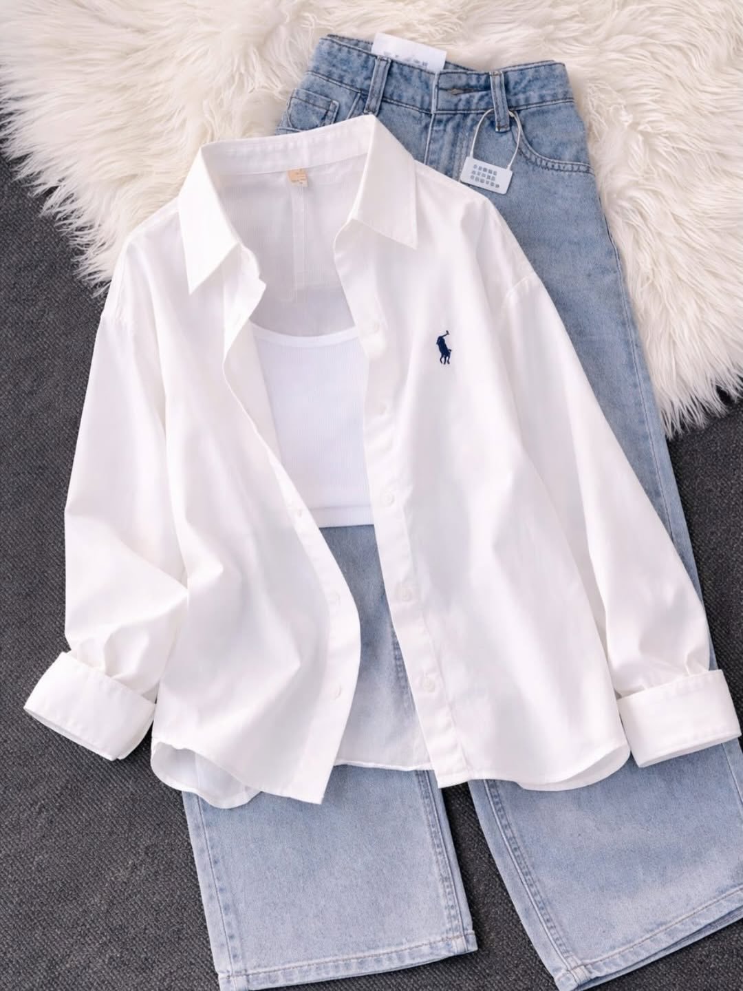 Timeless Street Style – Oversized White Cotton Shirt at Just ₹149!