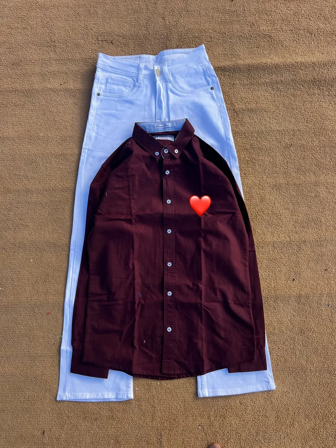 Turn Heads in Style – Red Shirt & White Jeans Combo at Just ₹149!