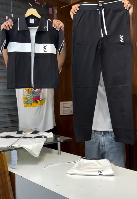 Stylish Polo T-Shirt and Track Pants Co-Ord Set for Men – Premium Casual Streetwear Outfit
