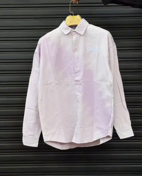Oversized  Acid Wash Shirt – Trendy Streetwear Fashion Statement