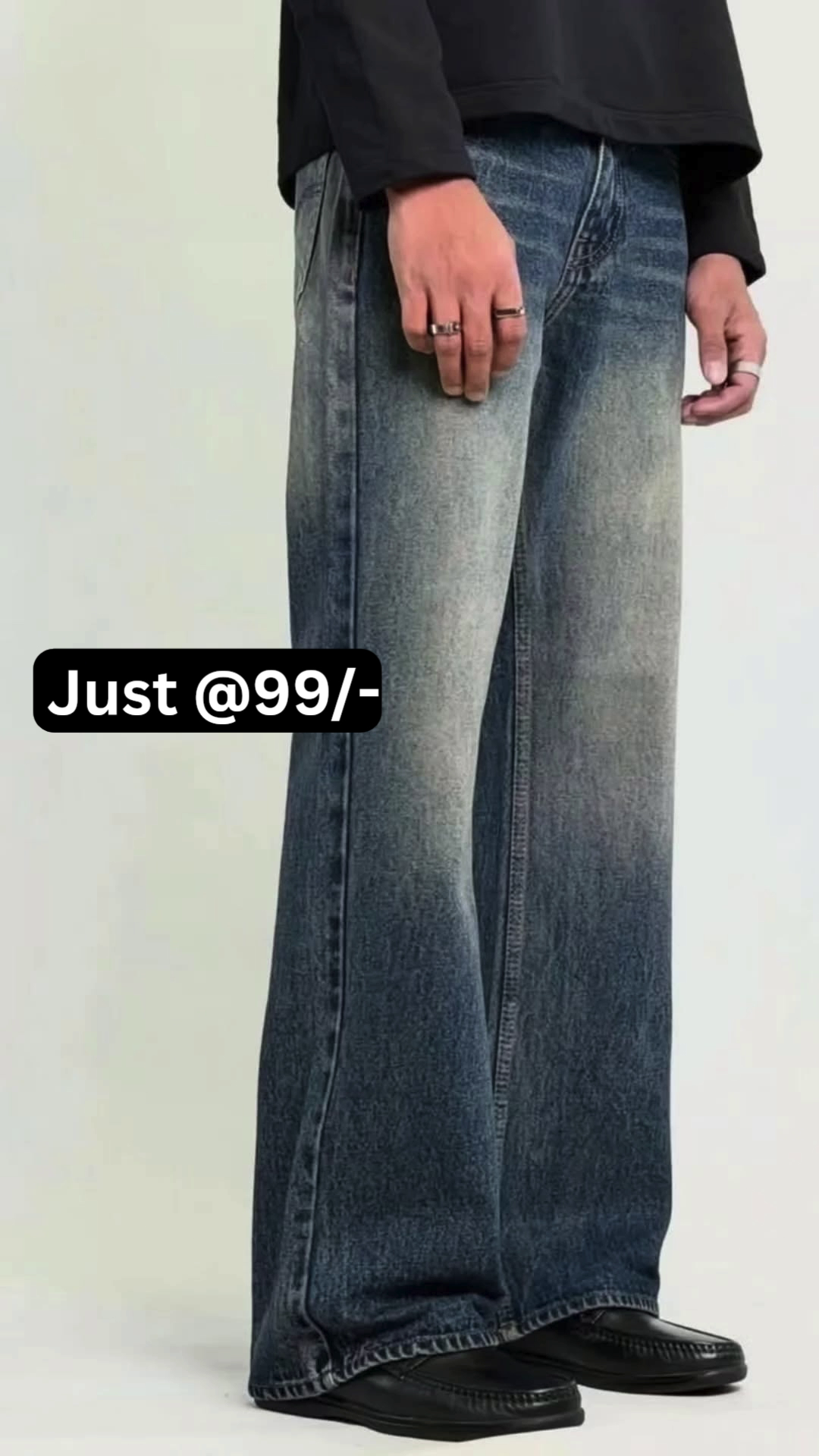 Wide Leg Denim Jeans – Modern Baggy Streetwear Essential