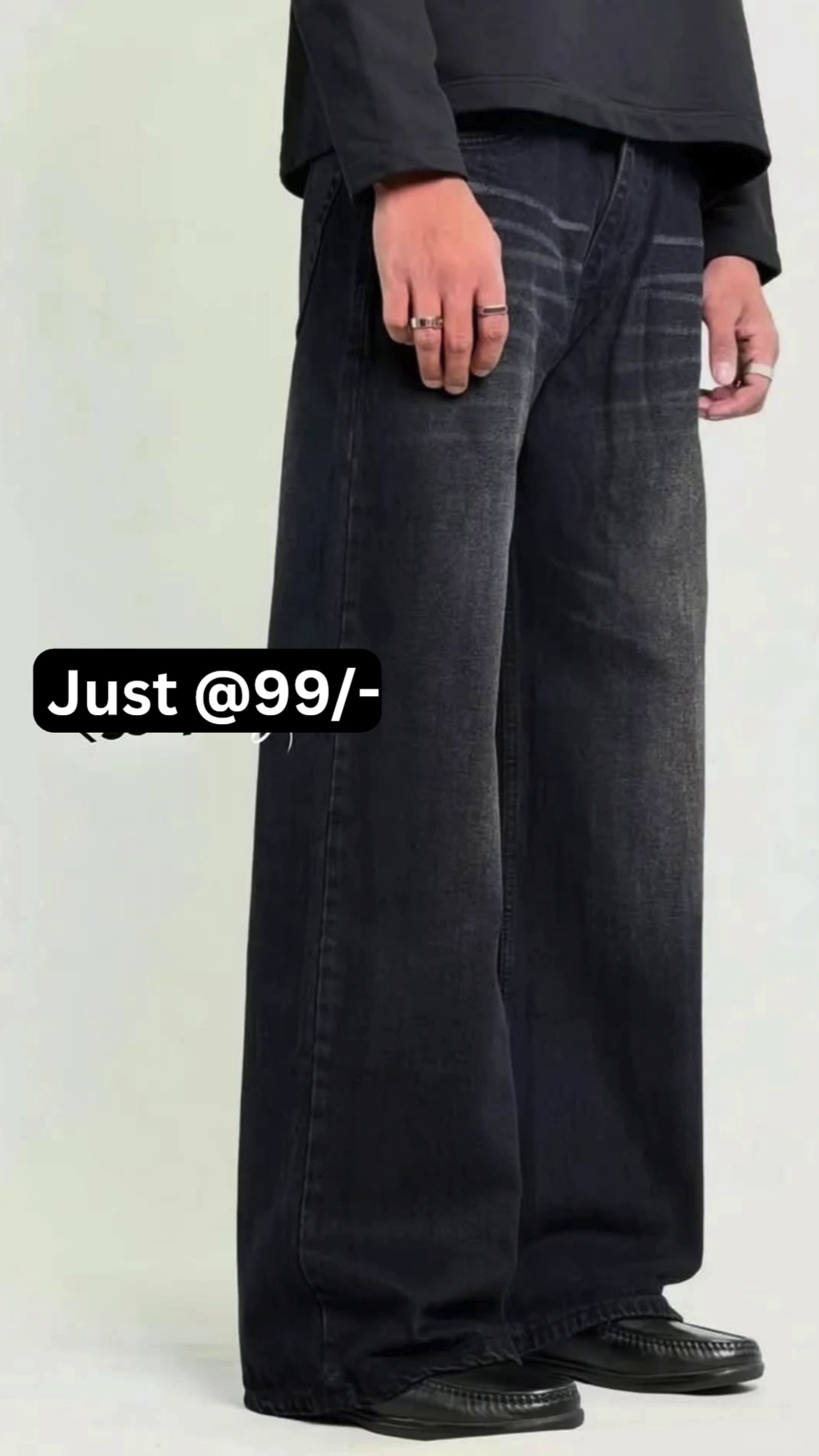 Wide Leg Denim Jeans – Modern Baggy Streetwear Essential
