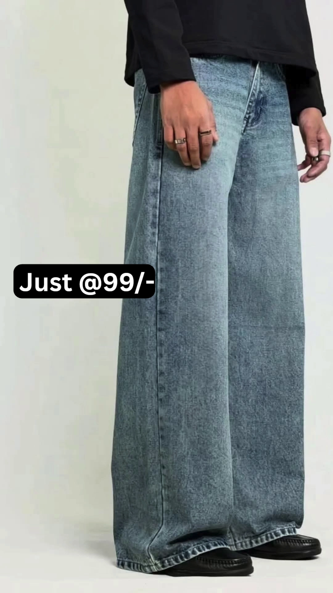 Wide Leg Denim Jeans – Modern Baggy Streetwear Essential