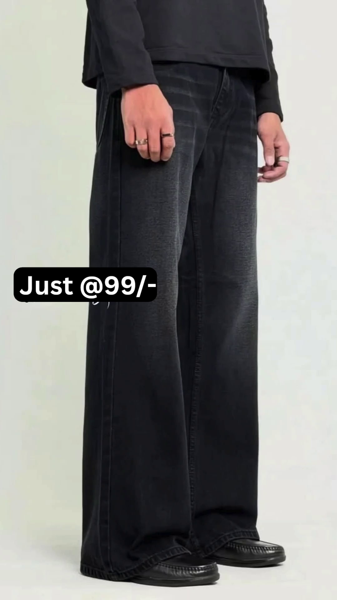 Wide Leg Denim Jeans – Modern Baggy Streetwear Essential