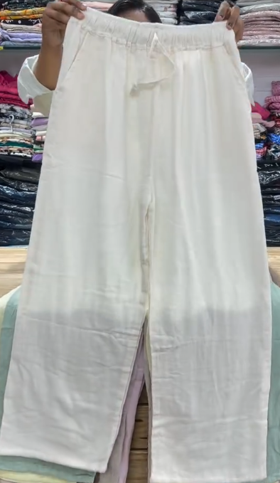 Everyday Comfort Redefined: Stylish Cotton Wide-Leg Pants Starting