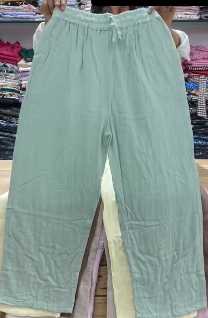Everyday Comfort Redefined: Stylish Cotton Wide-Leg Pants Starting