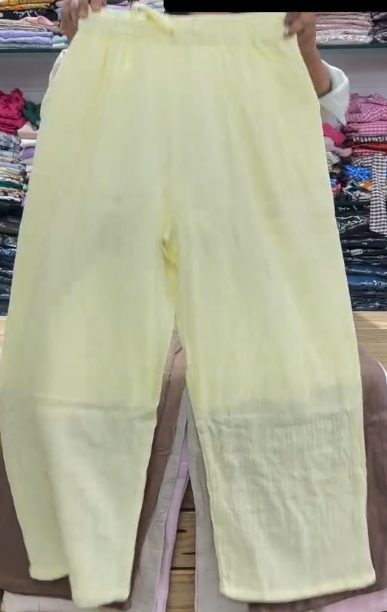 Everyday Comfort Redefined: Stylish Cotton Wide-Leg Pants Starting