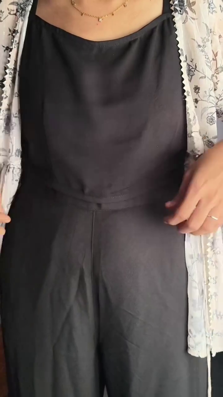 Chic Layered Elegance: Floral Sheer Shrug with Co-ord Set