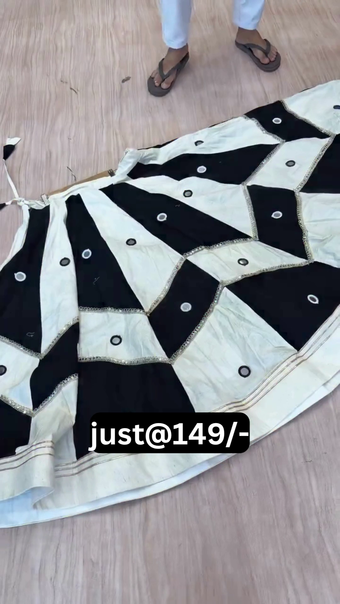 Women's Designer Chaniya Choli Set | Black & White Traditional Navratri Lehenga Choli with Dupatta
