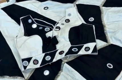 Women's Designer Chaniya Choli Set | Black & White Traditional Navratri Lehenga Choli with Dupatta