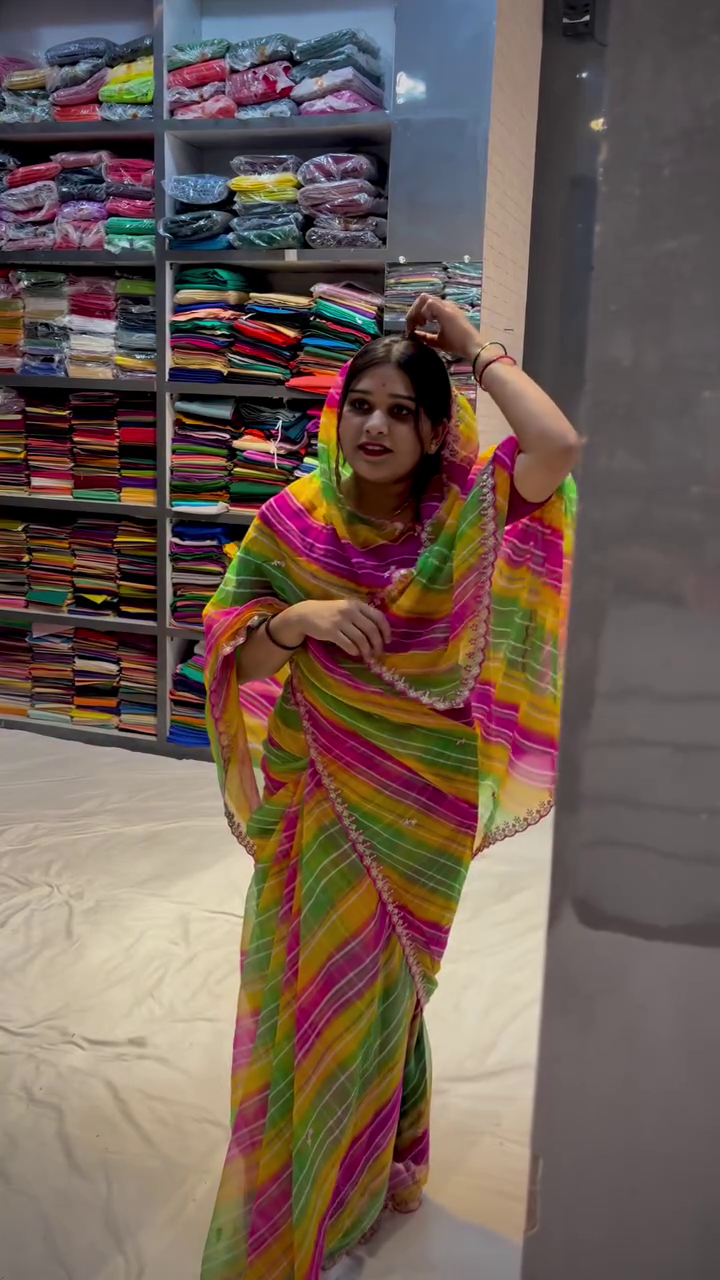 Vibrant Rajasthani Leheriya Saree