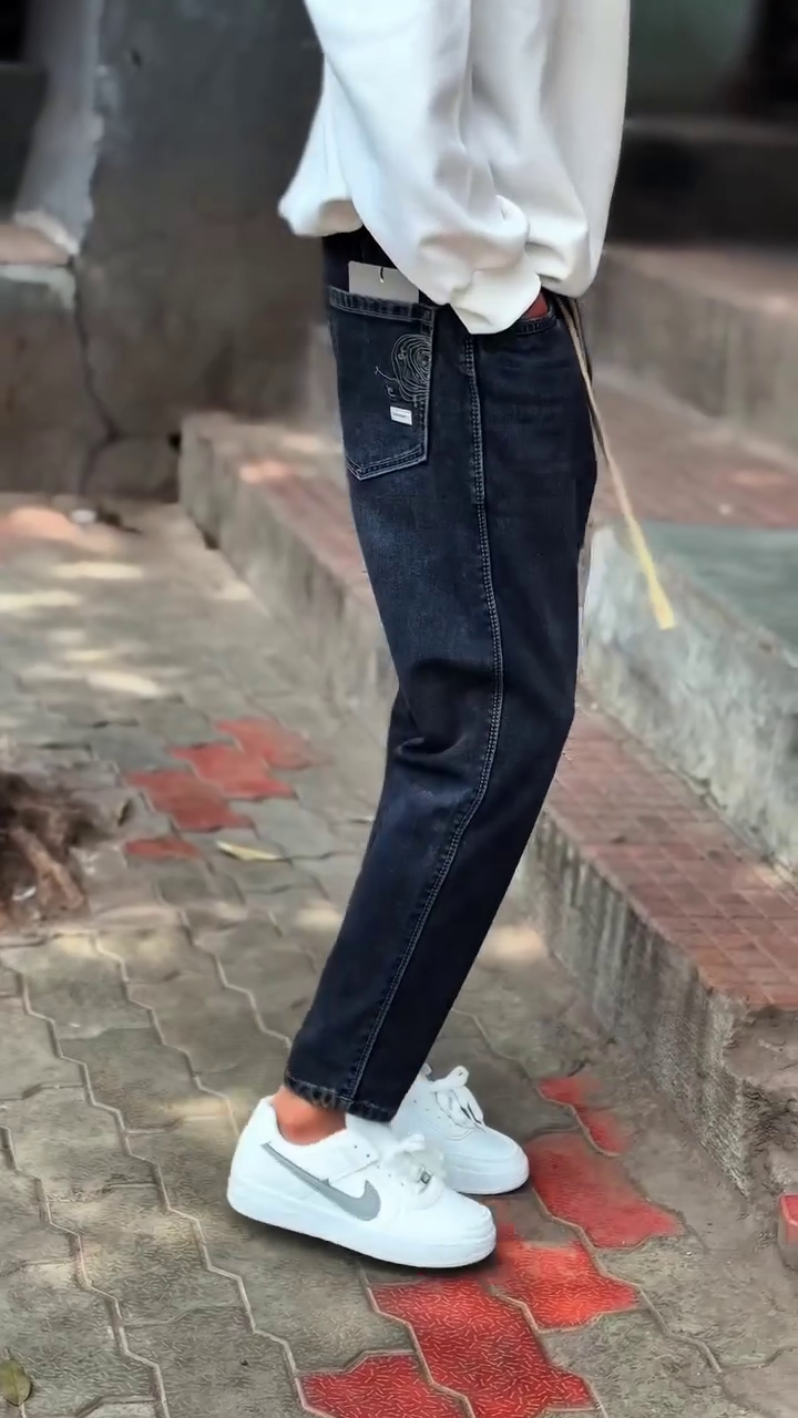 Premium Relaxed Fit Drawstring Denim Jeans