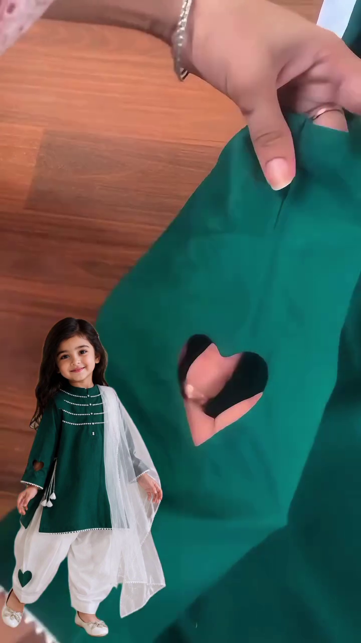 Girls' Embroidered Kurta Salwar Set with Dupatta – Traditional Ethnic Party Wear for Kids