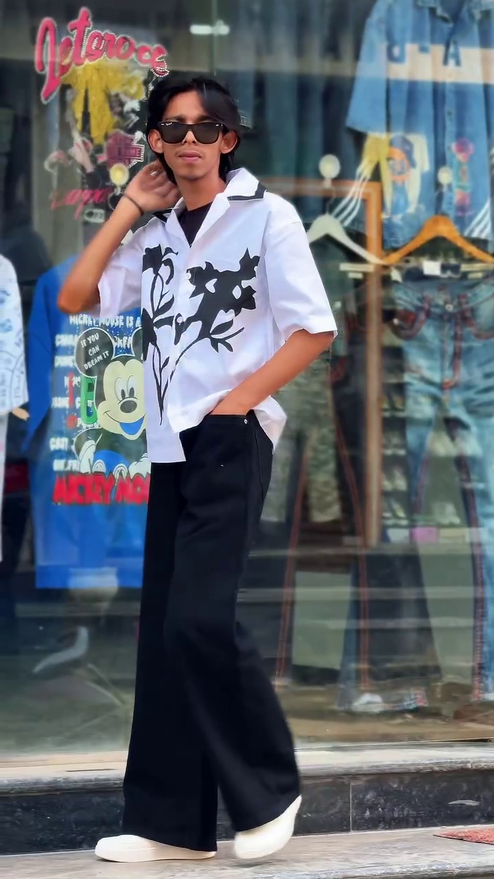 Men's Floral Print Cuban Collar Shirt – Premium Casual Summer Party Wear Shirt