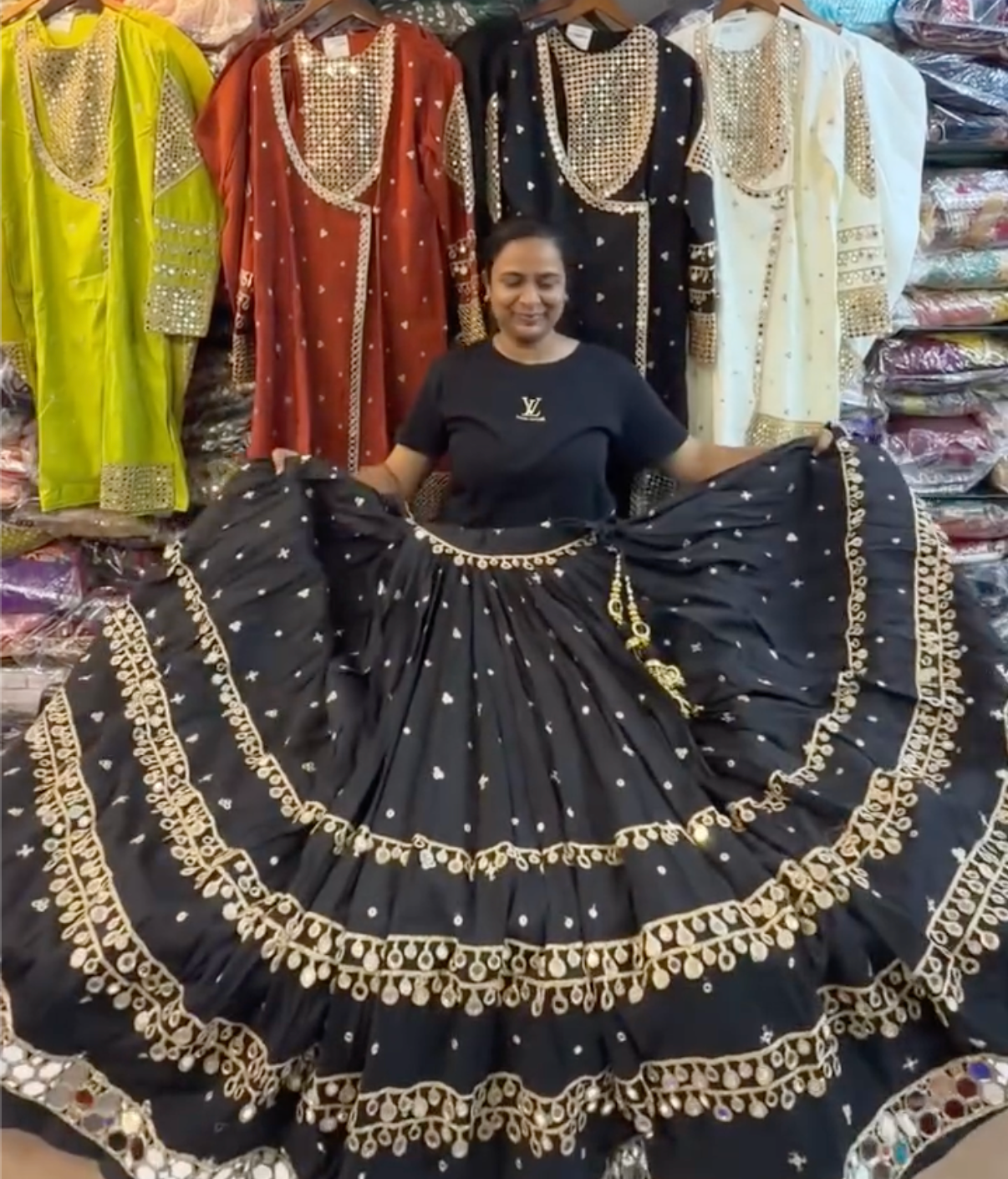 Women's Designer Mirror Work Flared Lehenga – Premium Festive & Wedding Ethnic Wear