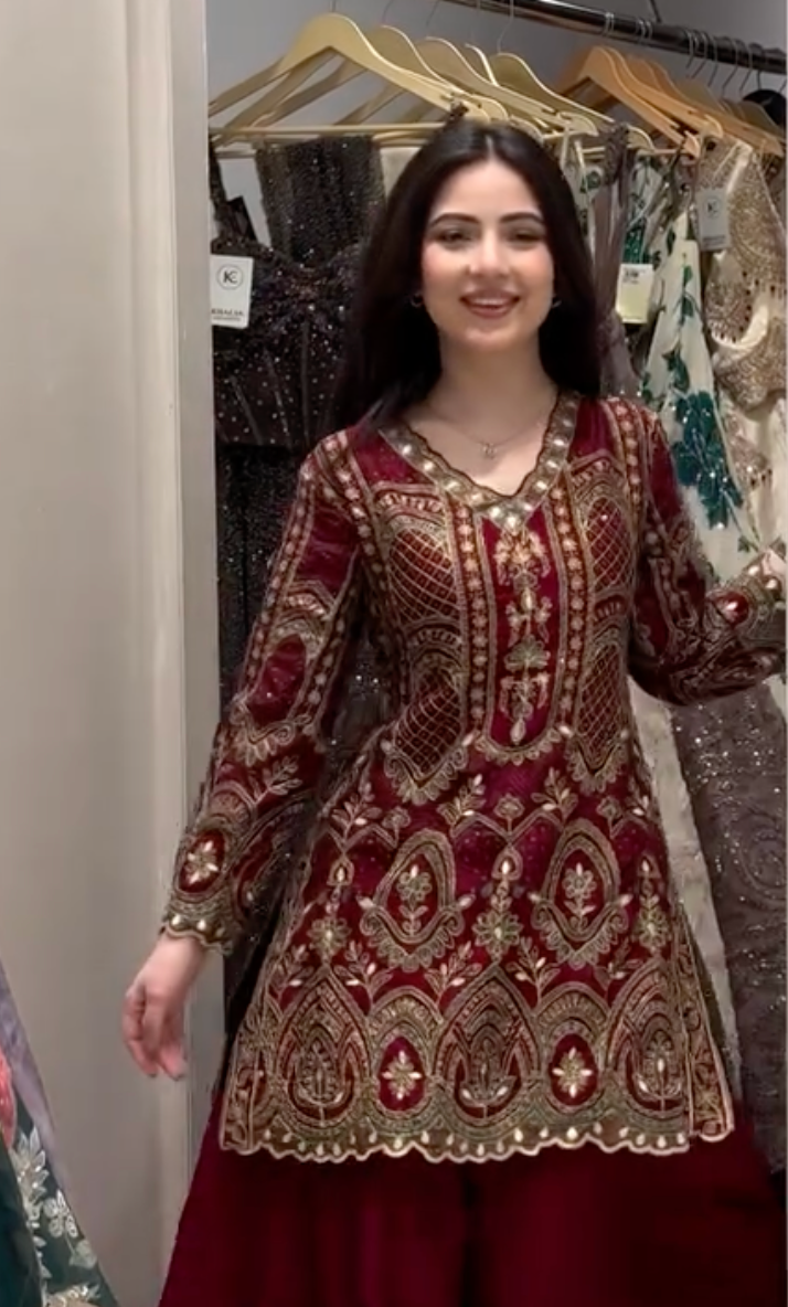 Women's Designer Embroidered Pakistani Style Salwar Suit Set – Premium Festive & Party Ethnic Wear