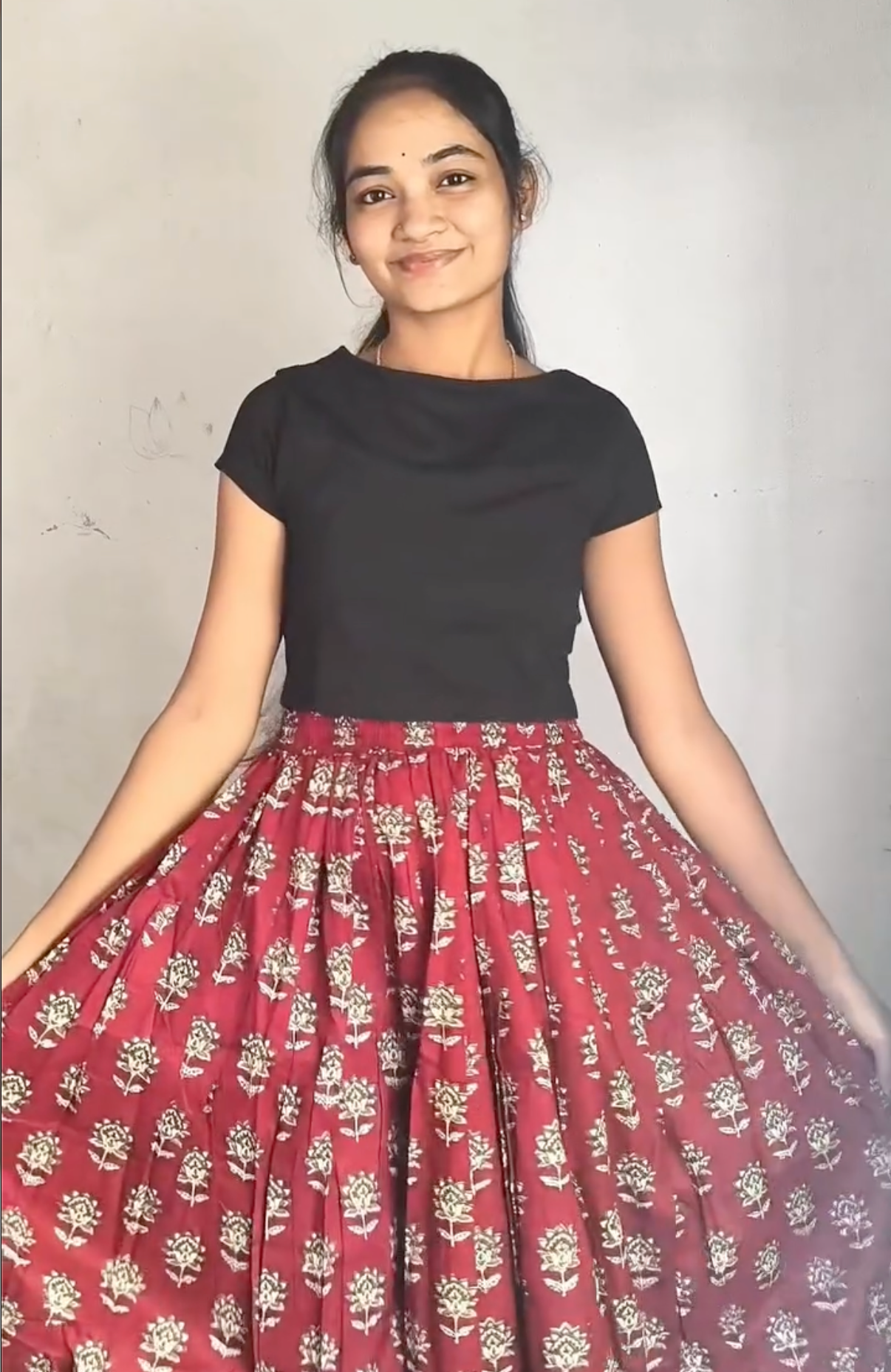 Women's Printed Cotton Flared Maxi Skirt – Stylish Ethnic Long Skirt for Casual & Festive Wear