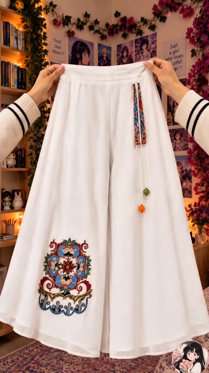 Women’s Black Embroidered Kurta with White Palazzo Pants – Stylish Indo-Western Ethnic Co-Ord Set for Festive & Casual Wear
