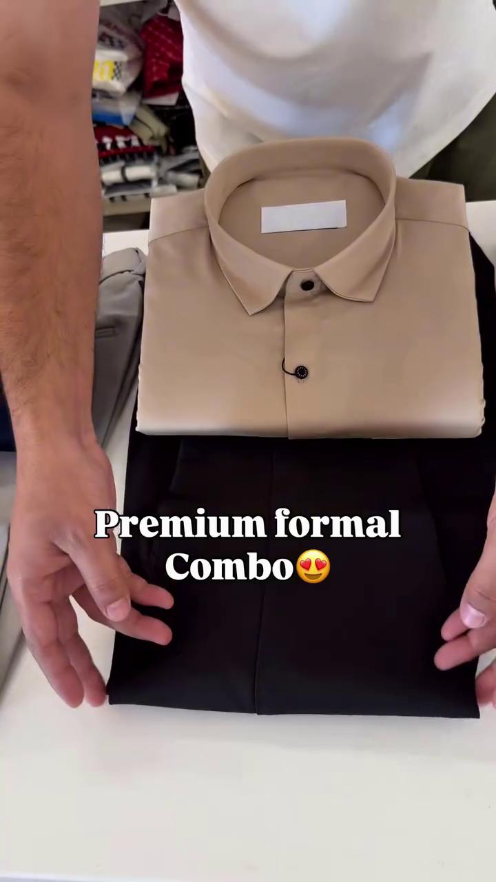 Men’s Premium Formal Shirt and  Trouser Combo – Elegant Solid Shirt Set for Office, Business & Special Occasions