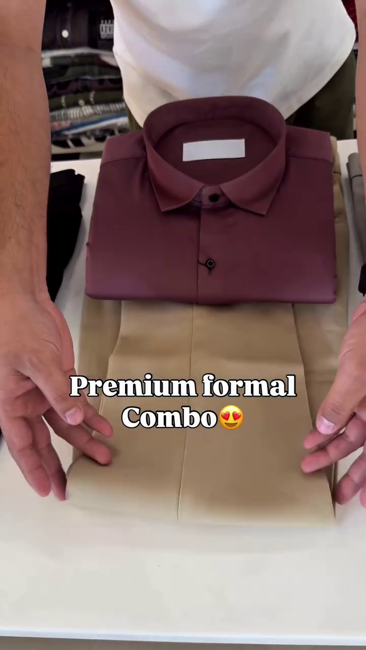 Men’s Premium Formal Shirt and  Trouser Combo – Elegant Solid Shirt Set for Office, Business & Special Occasions