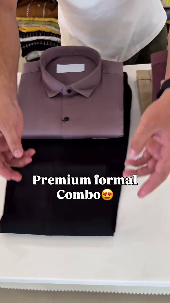Men’s Premium Formal Shirt and  Trouser Combo – Elegant Solid Shirt Set for Office, Business & Special Occasions