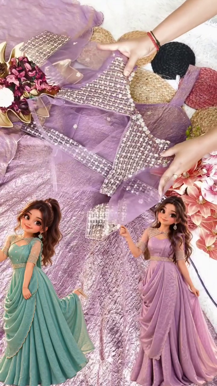 Elegant Sequined Kurta Collection – Beautiful Pastel Ethnic Wear for Women